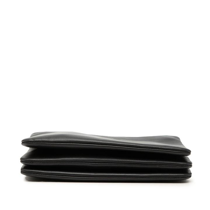 Trio Sac Petit Cuir d'agneau Noir