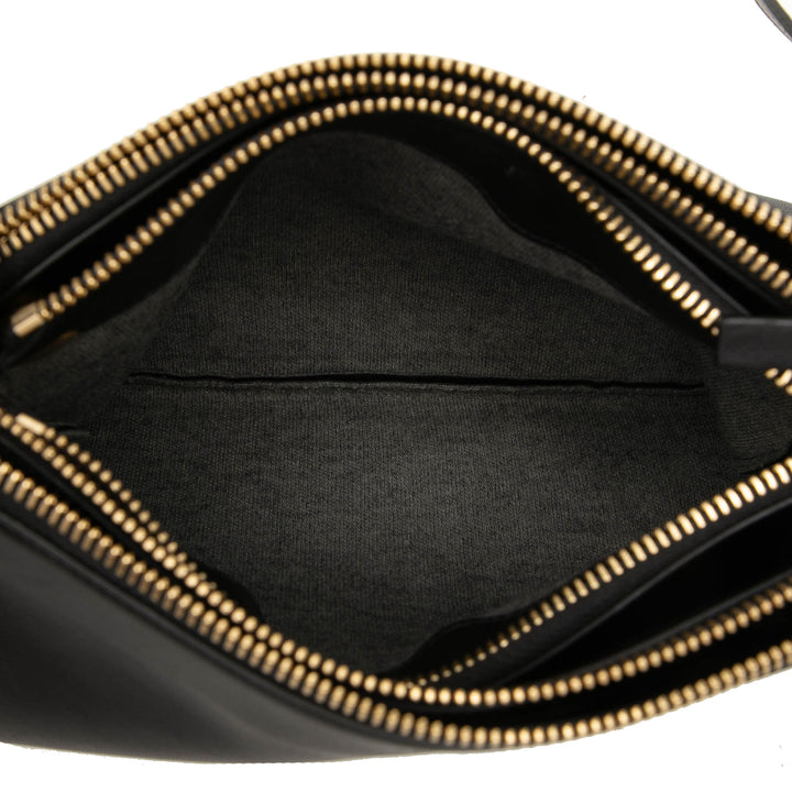 Trio Sac Petit Cuir d'agneau Noir