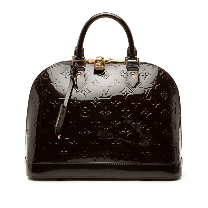 Alma PM Cuir verni Monogram Violet