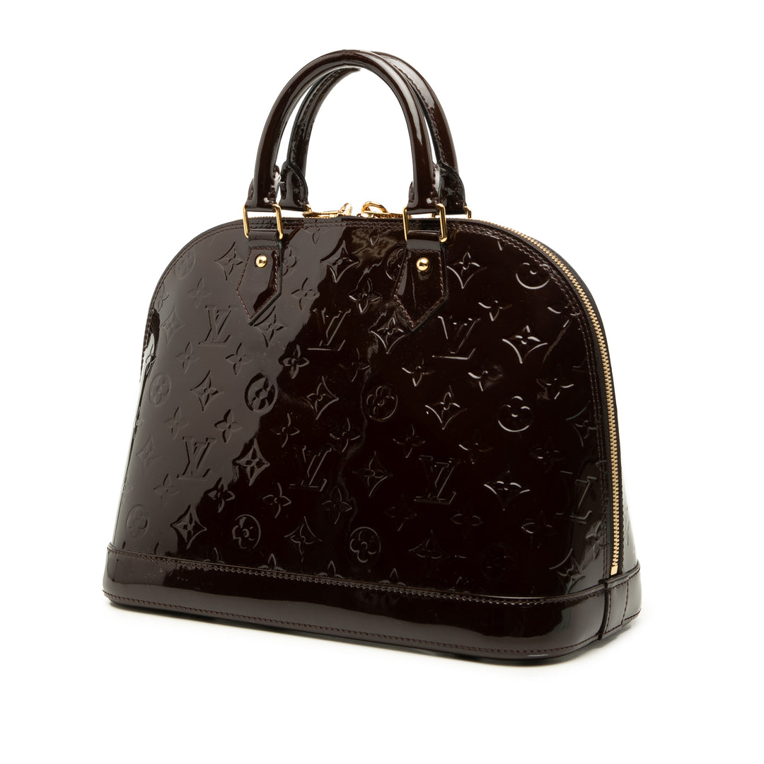 Alma PM Cuir verni Monogram Violet