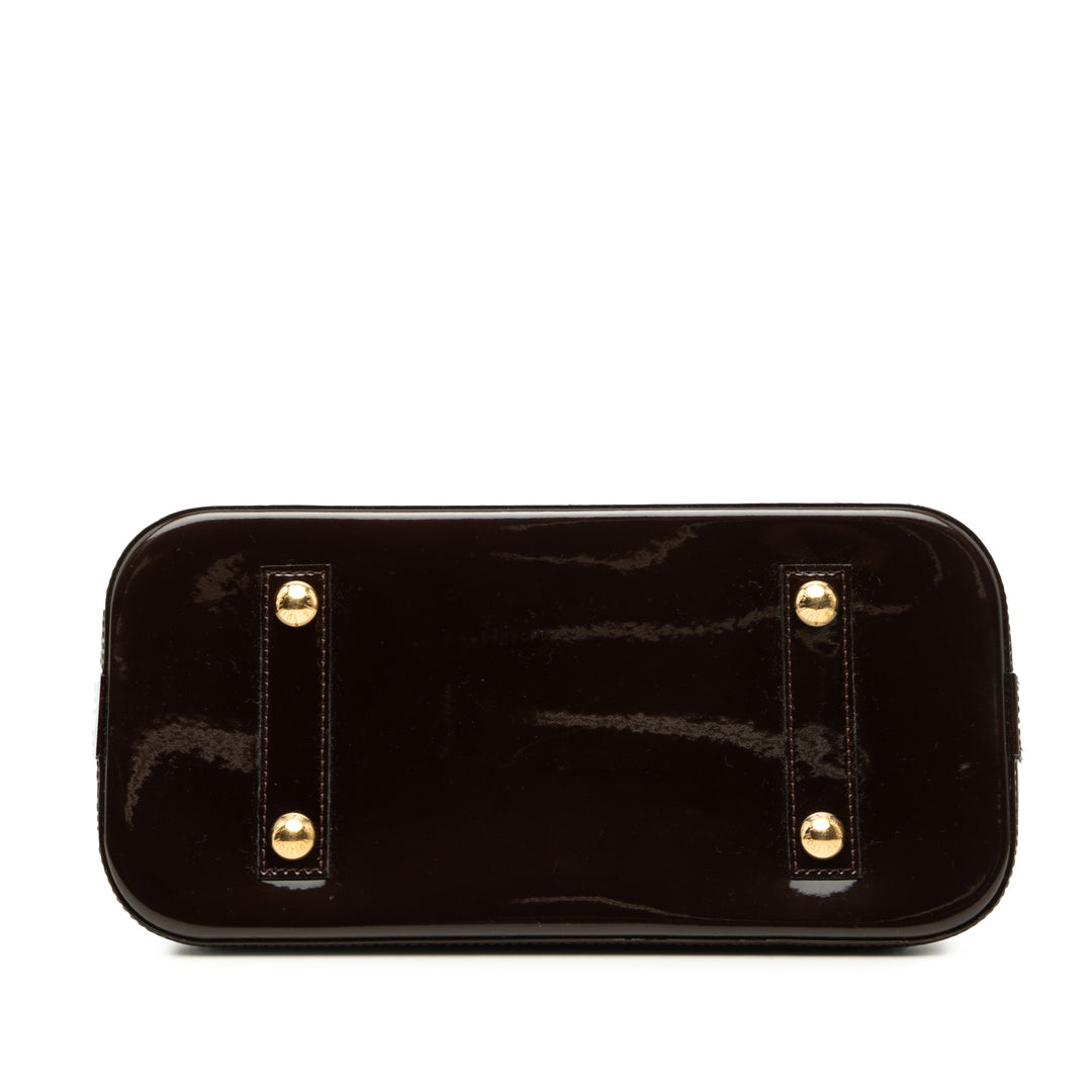 Alma PM Cuir verni Monogram Violet