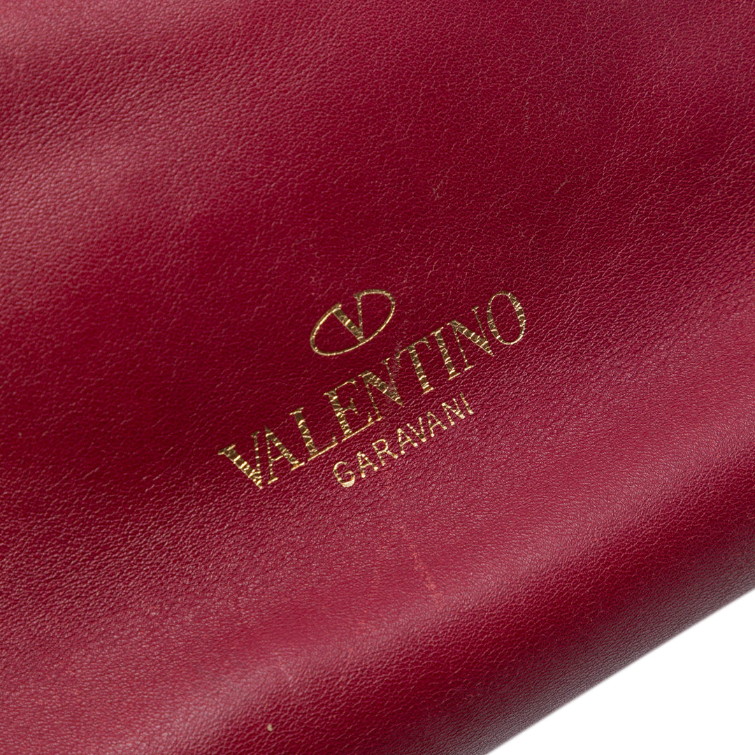 Valentino Medium Cuir Rockstud Double Handle Cabas
