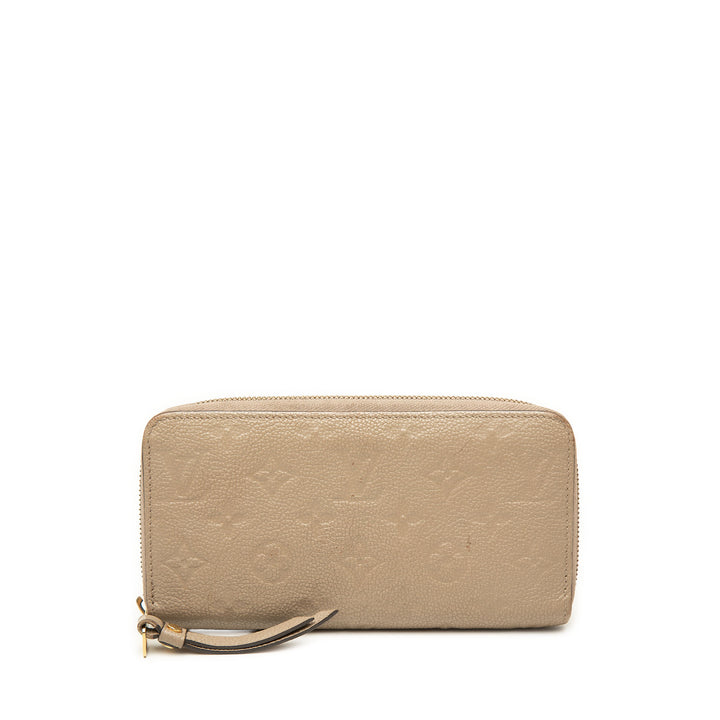 Zippy Portefeuille long Monogram Empreinte Beige