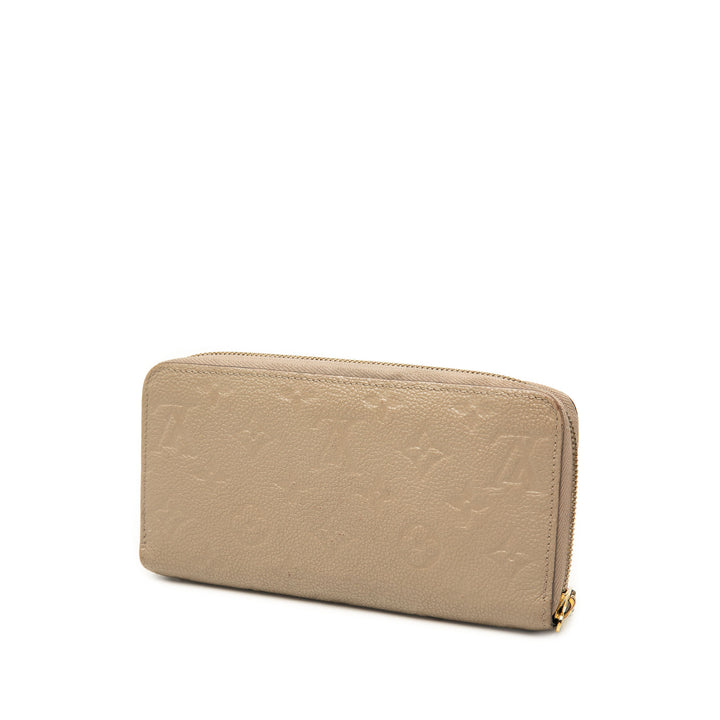 Zippy Portefeuille long Monogram Empreinte Beige