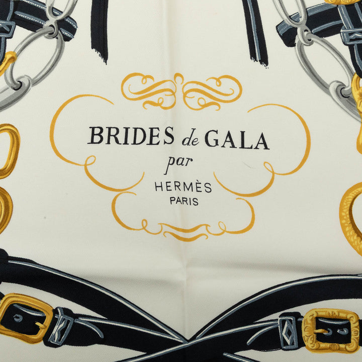 Hermès Brides de Gala Foulard 90 Noir – vue 5 – GABY PARIS
