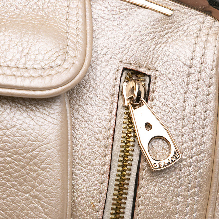 Leather Clutch Gold - Gaby Paris