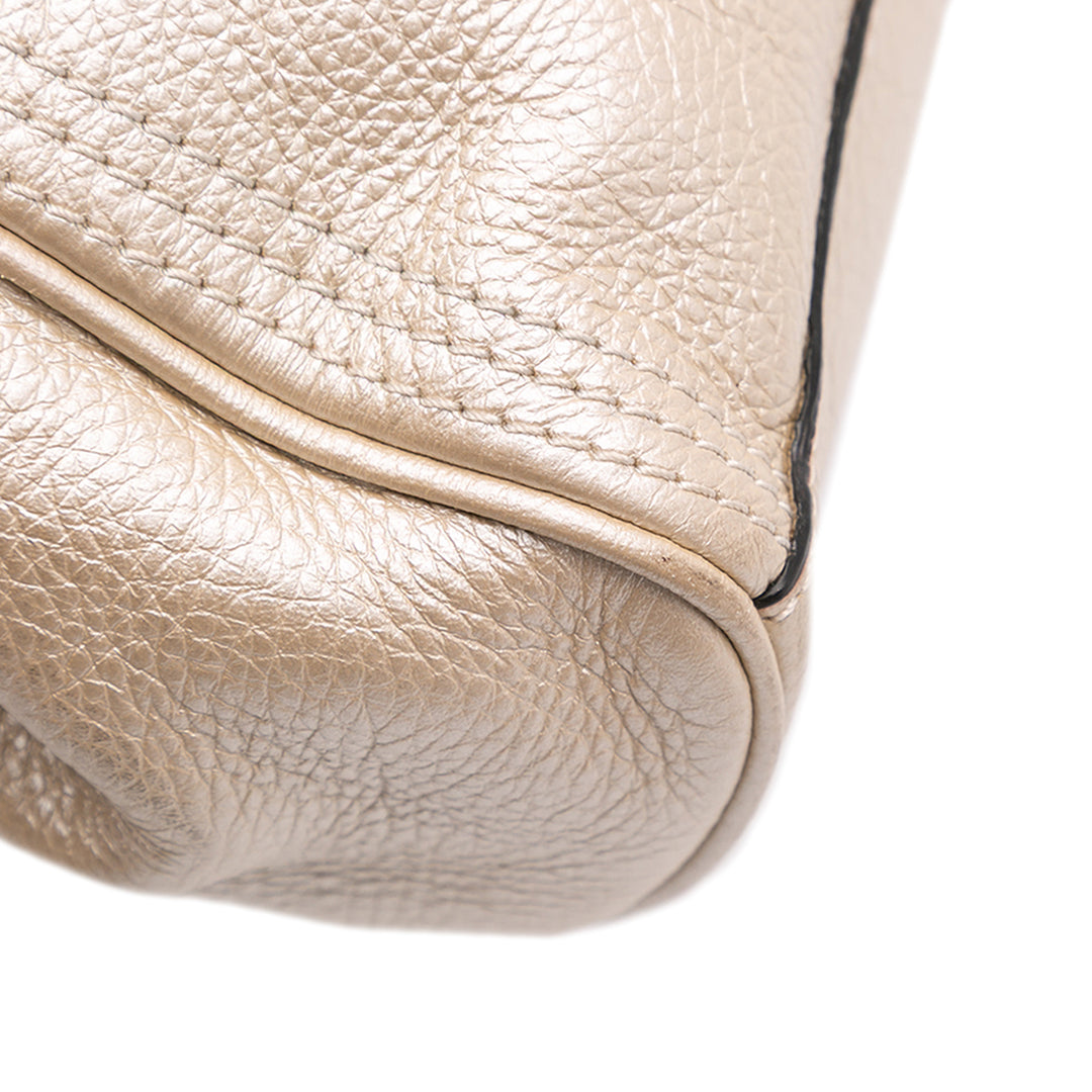Leather Clutch Gold - Gaby Paris