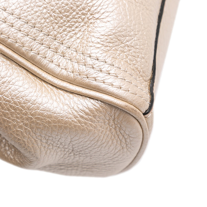 Leather Clutch Gold - Gaby Paris