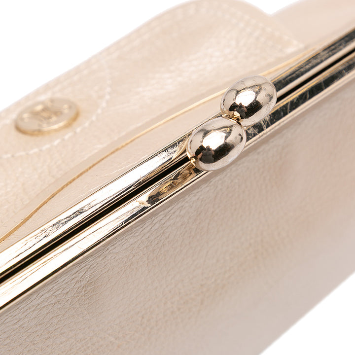 Leather Clutch Gold - Gaby Paris