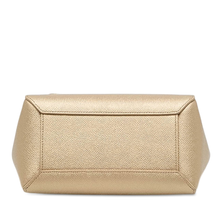 Celine grainé Sac ceinture Nano Cuir de veau grainé Doré – vue 3 – GABY PARIS