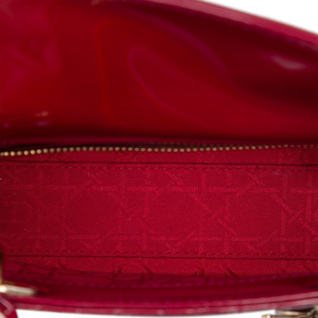 Dior Mini Cuir verni Cannage Lady Dior