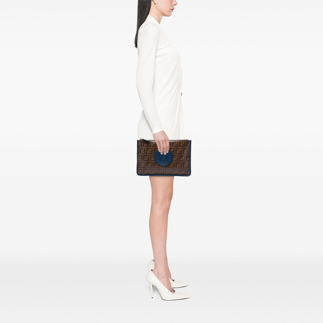 Fendi Zucca Coated Toile Pochette