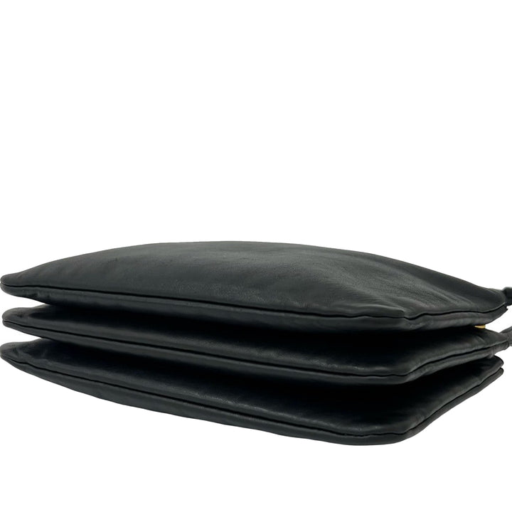 Celine Trio Sac Grand Cuir d'agneau Noir – vue 10 – GABY PARIS