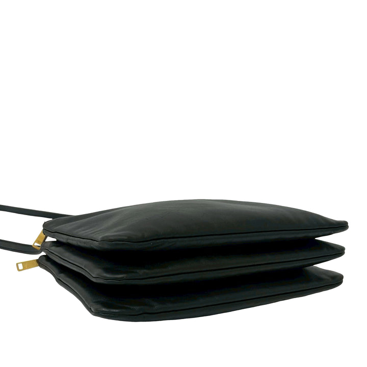 Celine Trio Sac Grand Cuir d'agneau Noir – vue 3 – GABY PARIS