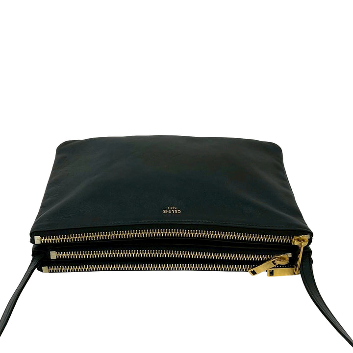 Celine Trio Sac Grand Cuir d'agneau Noir – vue 6 – GABY PARIS