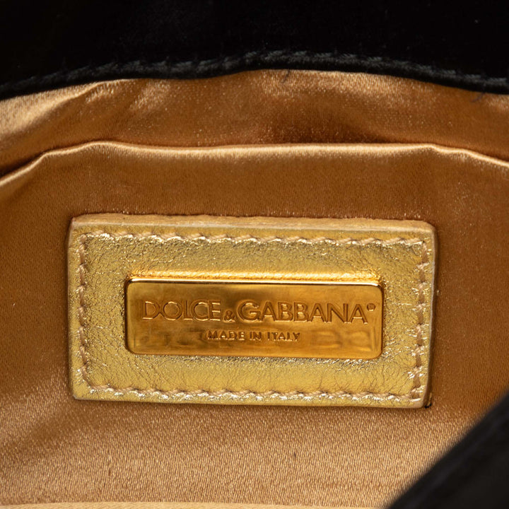 Dolce & Gabbana Sac bandoulière Cristal Orné Miss Stone Chaîne Noir – vue 5 – GABY PARIS