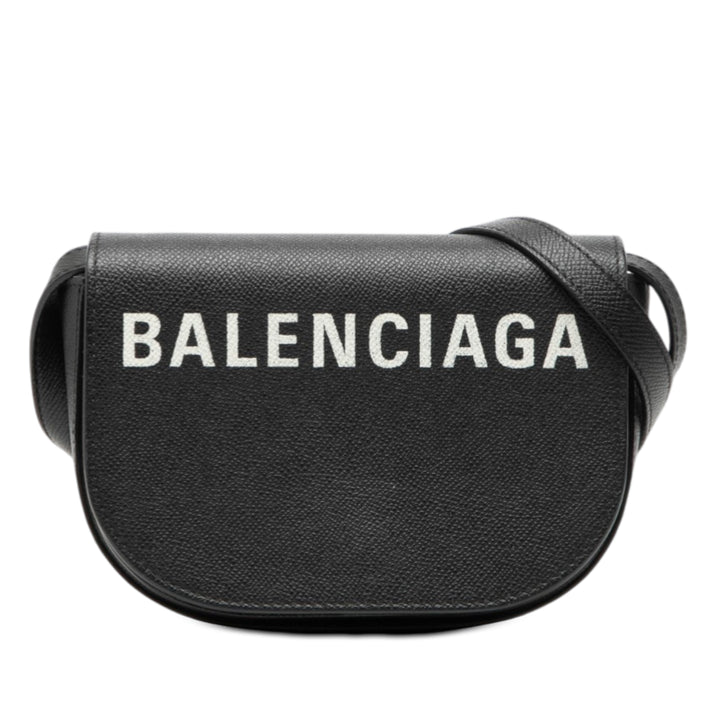 Balenciaga Cuir de veau grainé Logo Ville Day Sac porté croisé XS