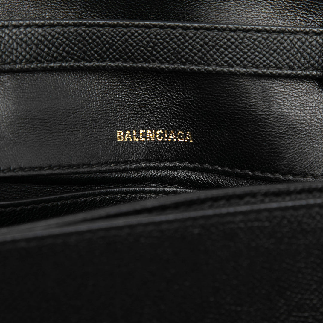 Balenciaga Cuir de veau grainé Logo Ville Day Sac porté croisé XS