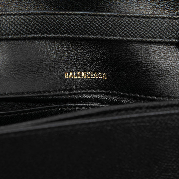 Balenciaga Cuir de veau grainé Logo Ville Day Sac porté croisé XS