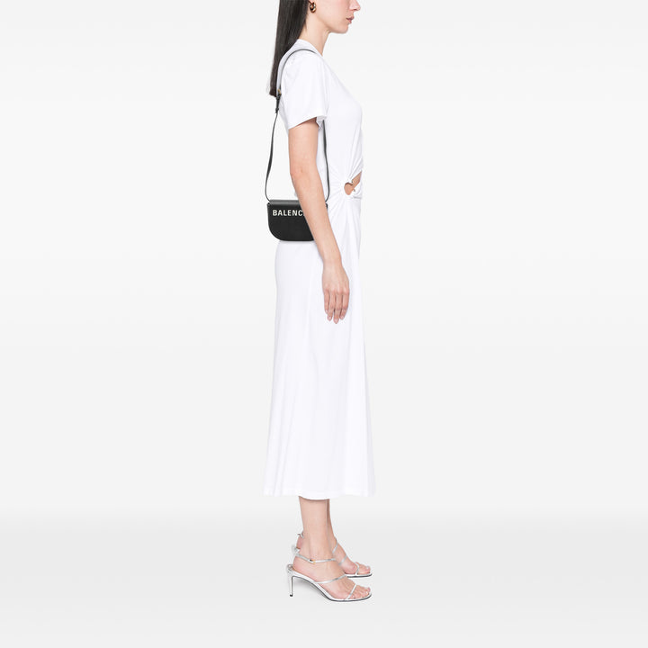 Balenciaga Cuir de veau grainé Logo Ville Day Sac porté croisé XS