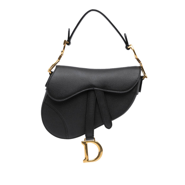 Mini Leather Saddle Black - Gaby Paris