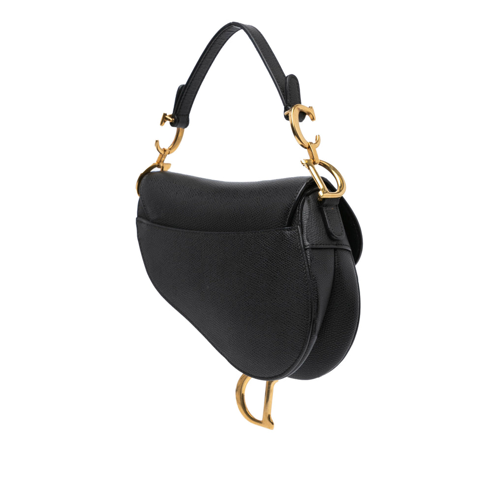 Mini Leather Saddle Black - Gaby Paris