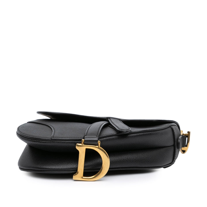 Mini Leather Saddle Black - Gaby Paris