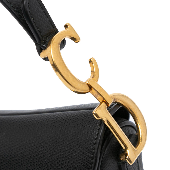 Mini Leather Saddle Black - Gaby Paris