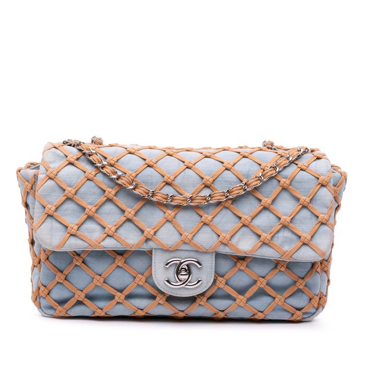 Jumbo Denim Canebiers Net Flap Blue - Gaby Paris