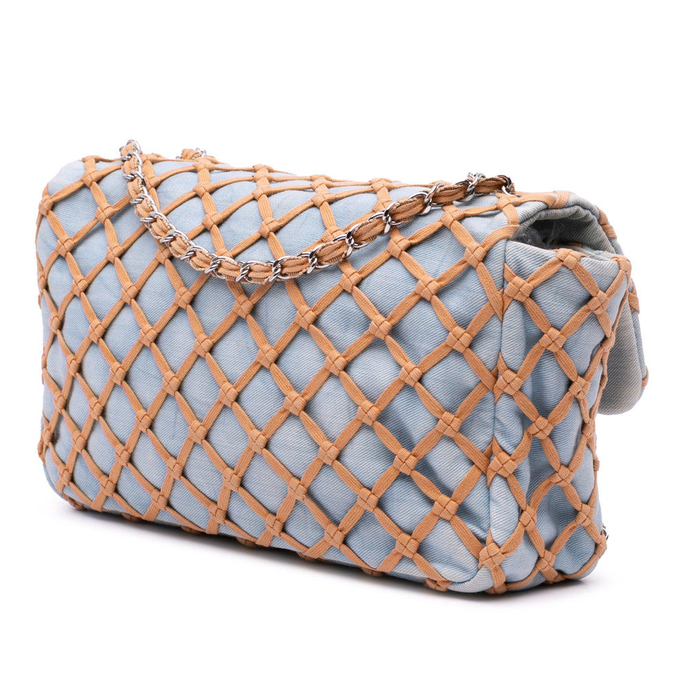 Jumbo Denim Canebiers Net Flap Blue - Gaby Paris