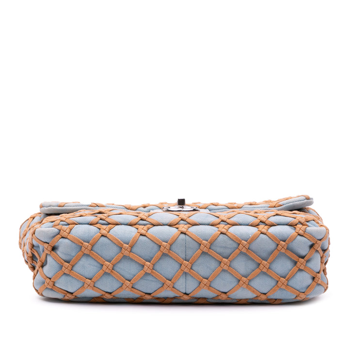 Jumbo Denim Canebiers Net Flap Blue - Gaby Paris
