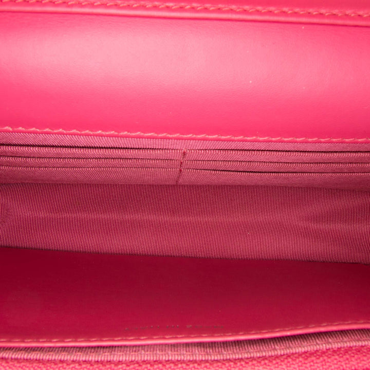 Bicolor Classic Patent Wallet On Chain Red - Gaby Paris