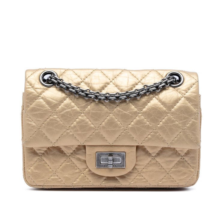 Chanel Matelassé vieilli Cuir de veau Reissue 2.55 Double rabat 224