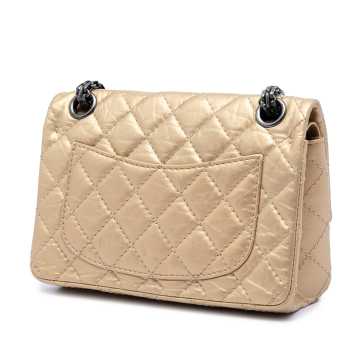 Chanel Matelassé vieilli Cuir de veau Reissue 2.55 Double rabat 224