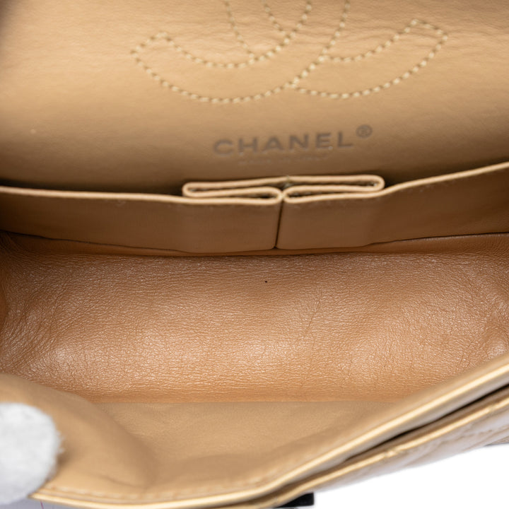 Chanel Matelassé vieilli Cuir de veau Reissue 2.55 Double rabat 224