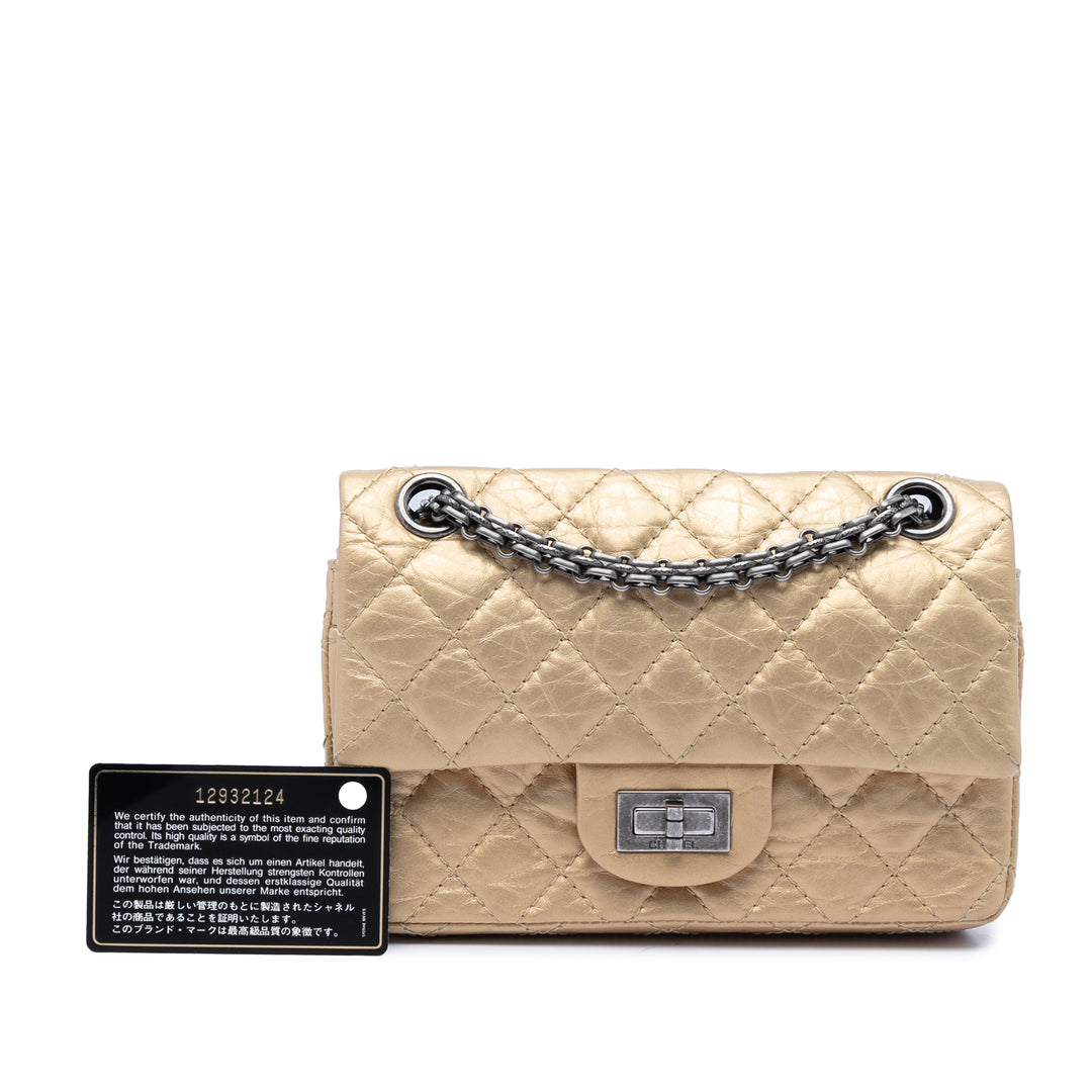 Chanel Matelassé vieilli Cuir de veau Reissue 2.55 Double rabat 224