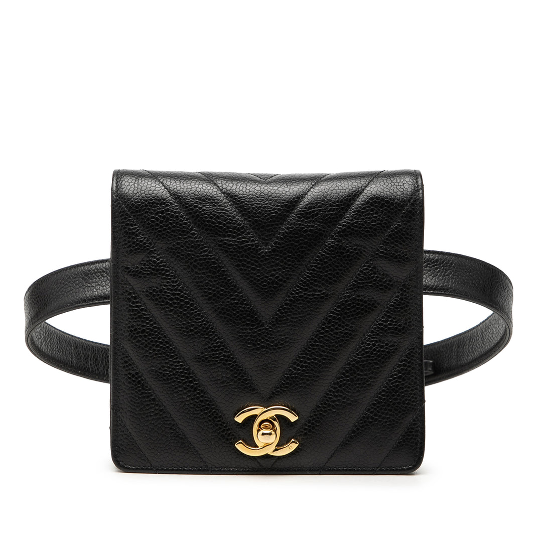 Chanel CC Chevron Caviar Sac ceinture