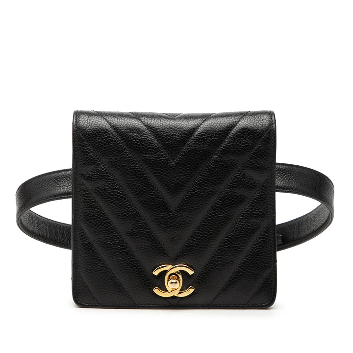 Chanel CC Chevron Caviar Sac ceinture