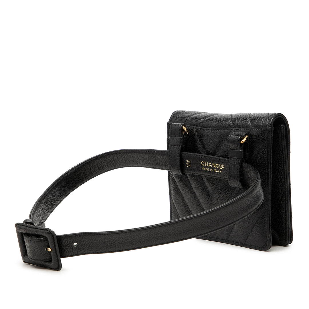 Chanel CC Chevron Caviar Sac ceinture