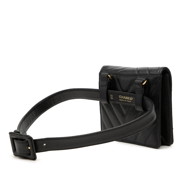 Chanel CC Chevron Caviar Sac ceinture