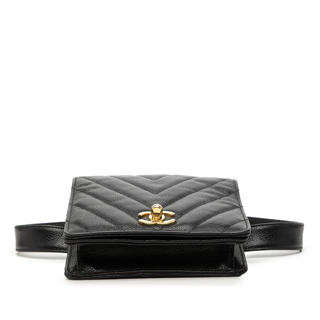 Chanel CC Chevron Caviar Sac ceinture
