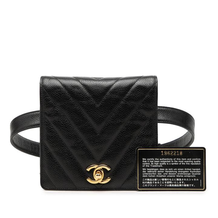 Chanel CC Chevron Caviar Sac ceinture