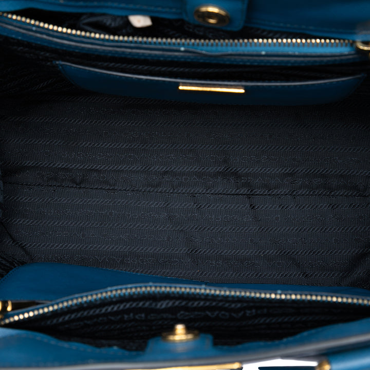 Prada Bicolore Lux Cabas Saffiano Bleu – vue 4 – GABY PARIS