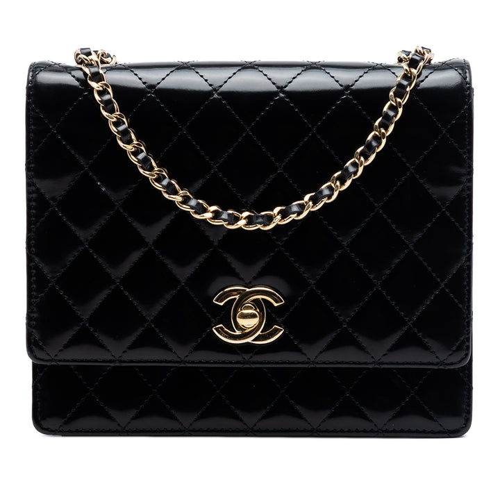 Chanel CC Matelassé Cuir verni Square à rabat