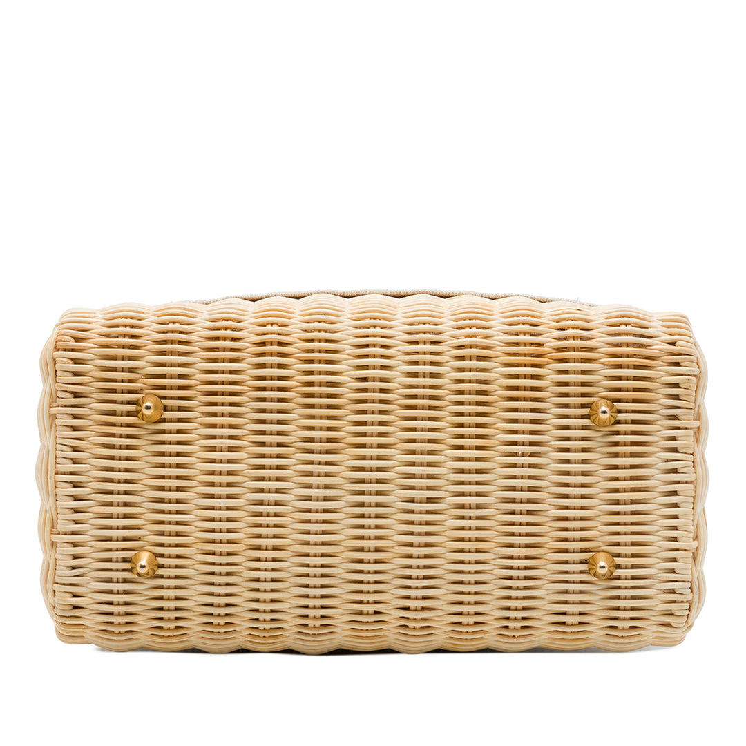 Dior Lady Dior Moyen Osier Beige – vue 3 – GABY PARIS