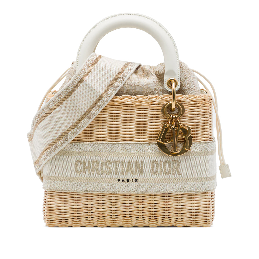 Dior Lady Dior Moyen Osier Beige – vue 7 – GABY PARIS