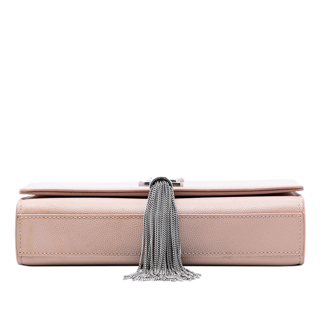 Saint Laurent Small Grain de Poudre Monogram Kate Pompon Sac porté croisé