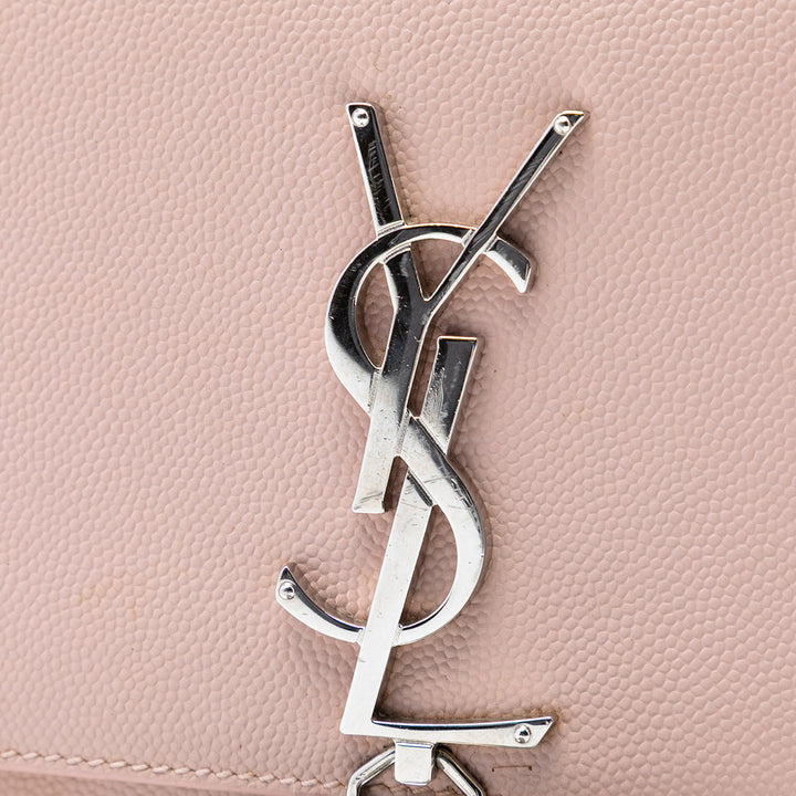 Saint Laurent Small Grain de Poudre Monogram Kate Pompon Sac porté croisé