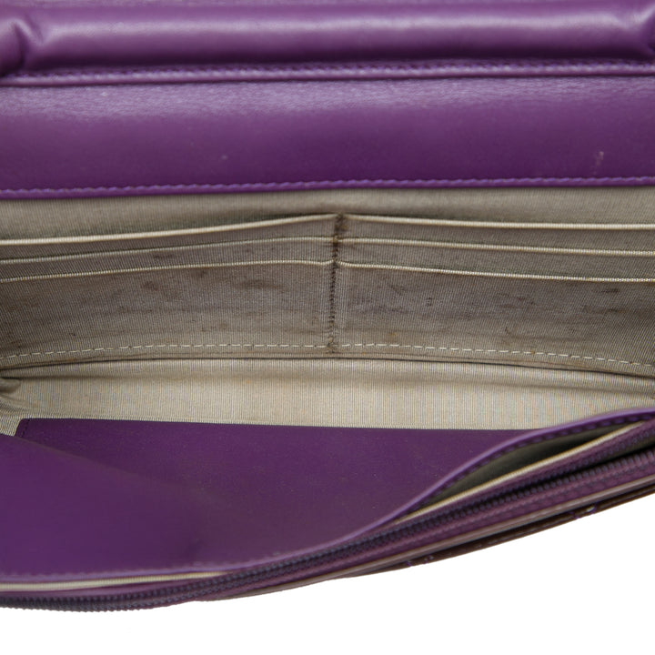 Chanel CC Matelassé Cuir verni Brilliant Wallet on Chain