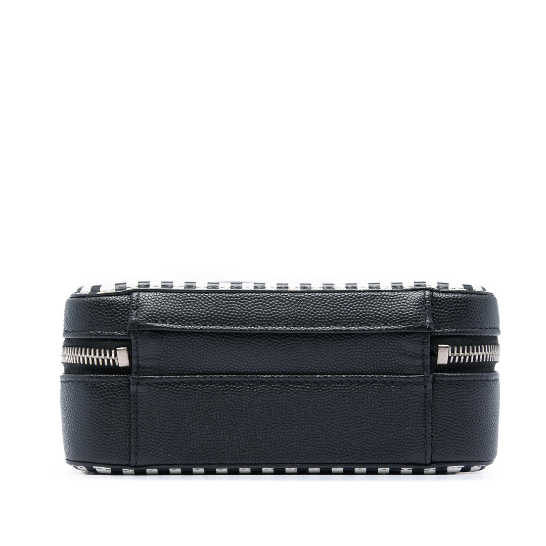 Chanel Small Caviar Striped CC Filigree Vanity